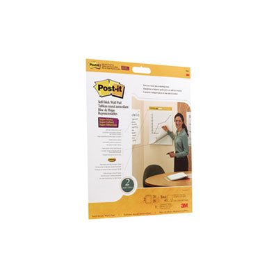 EASEL PAD, WALL, Self-Stick, Unruled, 20" x 23", White, 20 Sheets, 4 Pads / Carton