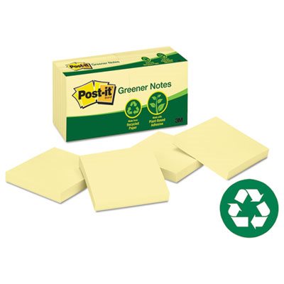 ETS NOTE PAD, RECYCLED 3X3 POST IT CANARY YELLOW