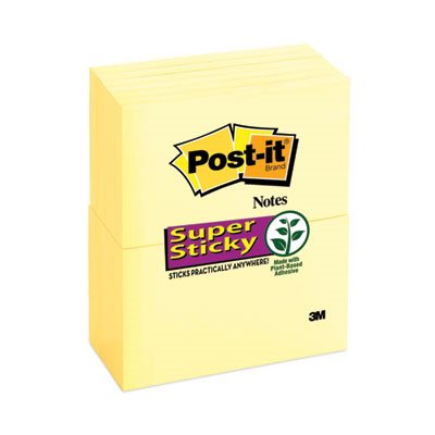 POST-IT NOTES, PADS, Canary Yellow, 3" x 5", 90-Sheet, 12 / Pack