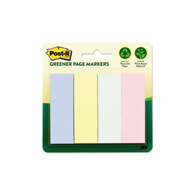 POST-IT NOTES, PAGE FLAG MARKERS, Greener, Pastel, 50 Strips / Pad, 4 / Pack