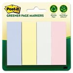 POST-IT NOTES, PAGE FLAG MARKERS, Greener, Pastel, 50 Strips / Pad, 4 / Pack
