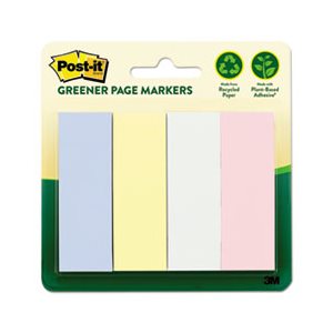 POST-IT NOTES, PAGE FLAG MARKERS, Greener, Pastel, 50 Strips / Pad, 4 / Pack