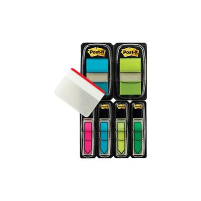 POST-IT NOTES, Page Flag MARKERS, Value Pack, Assorted COLORS, 96 .5" Arrow, 100 1" Flags, 12 2" Filing Tabs