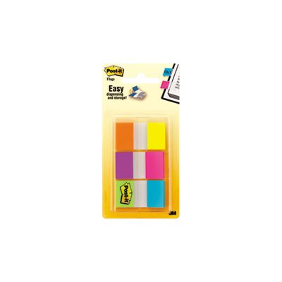 POST-IT NOTES, Page Flag MARKERS, in Dispenser, Assorted Brights, 1" X 1.75", 60 Flags / Pack