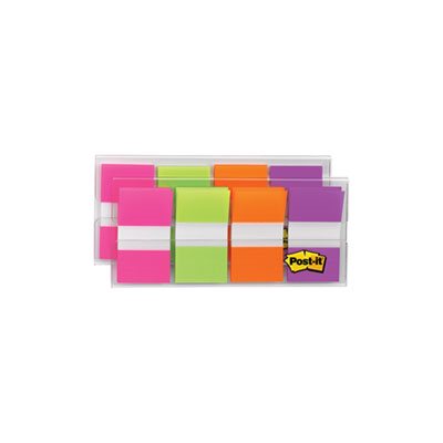 POST-IT NOTES, Page Flag Markers in Portable Dispenser, Assorted Bright, 160 Flags / Dispenser