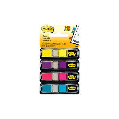 POST-IT NOTES, Page Flag Markers in Dispensers, Small, Four Colors, 35 / Color, 4 Dispensers / Pack