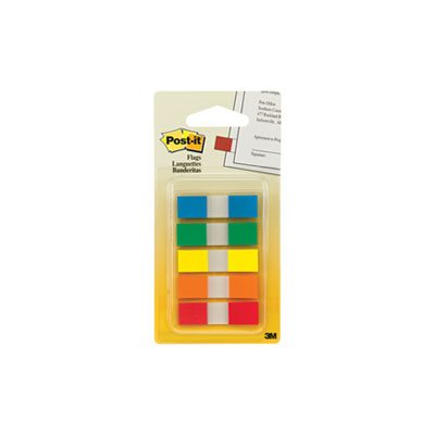 POST-IT NOTES, Page Flag Markers in Portable Dispenser, Five Standard Colors, 20 Flags / Color