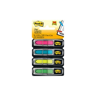 POST-IT NOTES, PAGE FLAG MARKERS, Arrow, .5", Four Assorted Bright Colors, 24 / Color, 96 / Pack