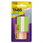 File Tabs, POST-IT, 2" x 1.5", Solid, Green / Orange, 44 / Pack