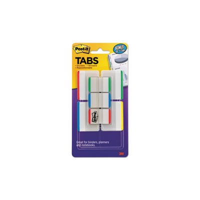 FILE TABS, POST-IT, Value Pack, 1" and 2", Assorted Primary Colors, 114 / PACK