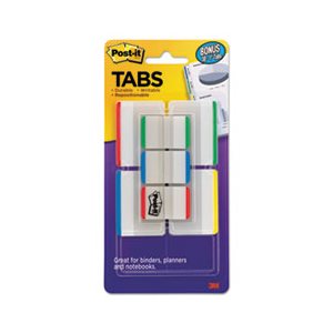 FILE TABS, POST-IT, Value Pack, 1" and 2", Assorted Primary Colors, 114 / PACK