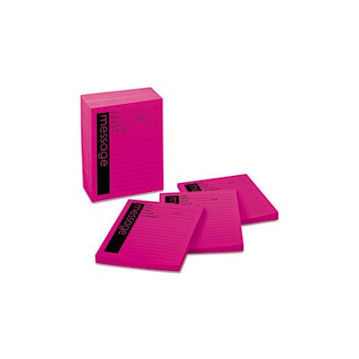 POST-IT NOTES, MESSAGE PAD, Self-Stick, 4" x 5", Pink, 50-Sheet, 12 / Pack