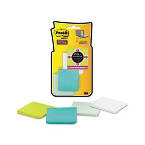 POST-IT NOTES, Full Adhesive, 2" x 2", Bora Bora Colors, 25-Sheet, 8 / Pack