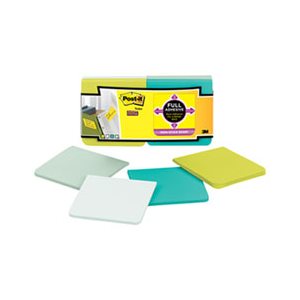 POST-IT NOTES, Full Adhesive, 3" x 3", Bora Bora Colors, 25-SHEET, 12 / Pack