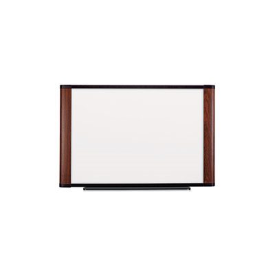 BOARD, DRY ERASE, Melamine, 72" x 48", Mahogany Frame