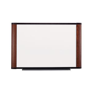 BOARD, DRY ERASE, Melamine, 72" x 48", Mahogany Frame