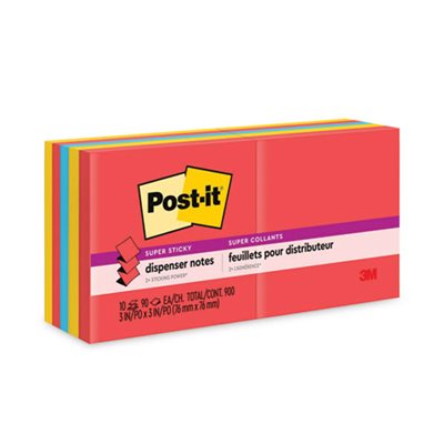 POST IT-NOTES, Pop-up REFILL, 3" x 3", Marrakesh, 90-Sheet, 10 / Pack