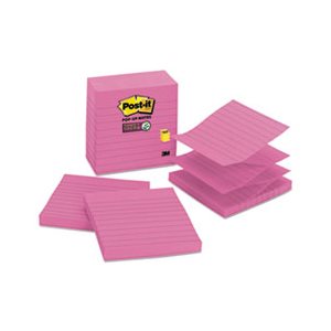 POST-IT NOTES, Pop-up Refill, Lined, 4" x 4", Mulberry, 90-Sheet, 5 / Pack