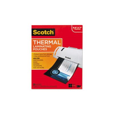 LAMINATING POUCHES, THERMAL, Letter Size, 3 mil, 11.5" x 9", 50 / Pack