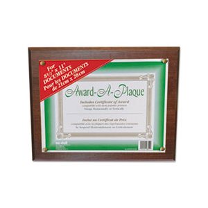 HOLDER, DOCUMENT, Award-A-Plaque, Acrylic / Plastic, 10.5" x 13", Walnut