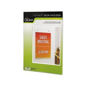 HOLDER, SIGN, Clear, Plastic, Wall Mount, 11" x 17"