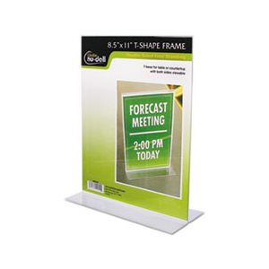 HOLDER, SIGN, Clear, Plastic, Stand-Up, 8.5" x 11"