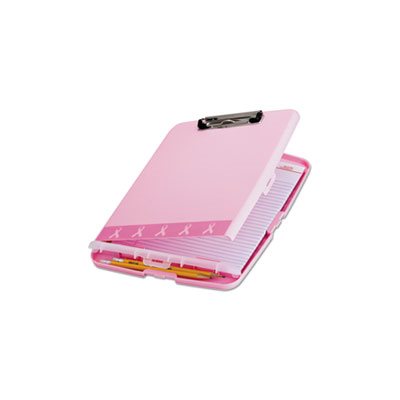 CLIPBOARD BOX, Breast Cancer Awareness, 3 / 4" Capacity, 8.5" X 11", Pink