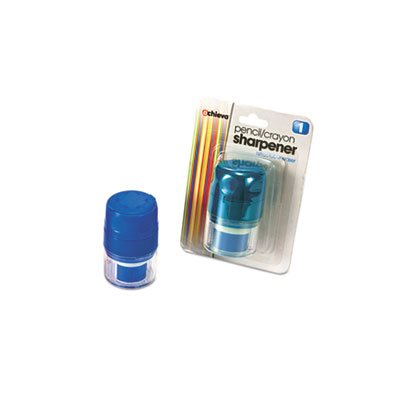 SHARPENER, Twin Pencil / Crayon, w /  Cap, Blue