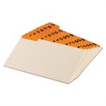 Index Card Guides, Laminated Tab, Daily, 1 / 5 Tab, Manila, 5" x 8", 31 / Set