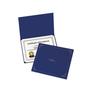 HOLDER, Certificate, 11.25" x 8.75", Dark Blue, 5 / Pack