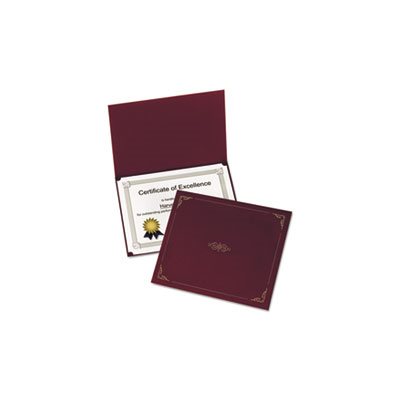 HOLDER, Certificate, 11.25" x 8.75", Burgundy, 5 / Pack