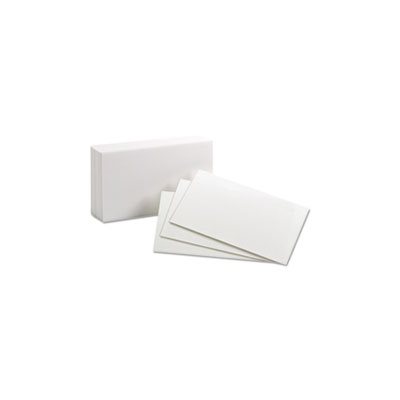 INDEX CARDS, Unruled, 3" x 5", White, 100 / Pack