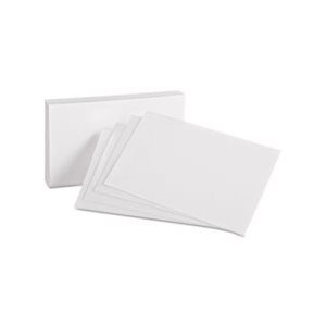 INDEX CARDS, Unruled, 4" x 6", White, 100 / Pack