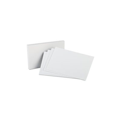 INDEX CARDS, Unruled, 5" x 8", White, 100 / Pack