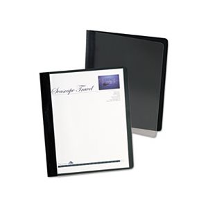 REPORT COVER, CLEAR FRONT, Extra-Wide, Letter Size, Black, 25 / Box