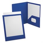 PORTFOLIO, ViewFolio, Polypropylene, 50-Sheet Capacity, Blue / Clear