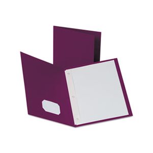 FOLDER, Twin-Pocket, 3 Fasteners, Letter, .5" Capacity, Burgundy, 25 / Box