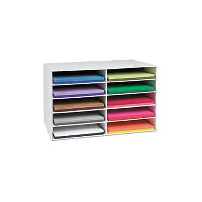 Classroom Construction Paper Storage, 10 Slots, 26 7 / 8 x 16 7 / 8 x 18 1 / 2