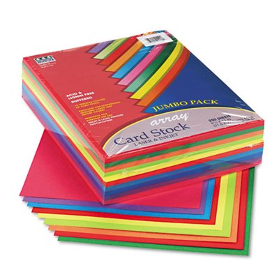 CARD STOCK, ARRAY, 65LB, 8.5" X 11", Assorted Lively Colors, 250 Sheets / Pack