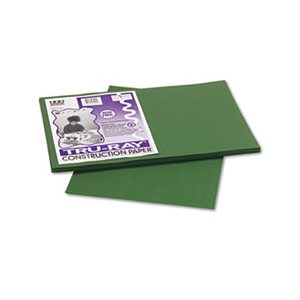 CONSTRUCTION, PAPER, Tru-Ray, 76lbs, 12" x 18", Dark Green, 50 Sheets / Pack