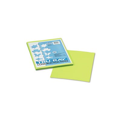 CONSTRUCTION PAPER, Tru-Ray, 76lbs, 9" x 12", Brilliant Lime, 50 Sheets / Pack