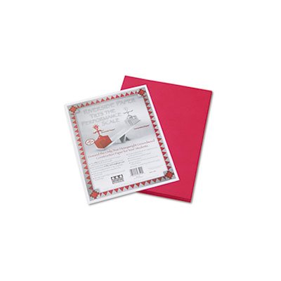 CONSTRUCTION PAPER, Riverside, 76lbs, 9" x 12", Red, 50 Sheets / Pack