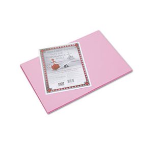 CONSTRUCTION PAPER, Riverside, 76lbs, 12" x 18", Pink, 50 Sheets / Pack