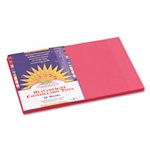 Construction Paper, 58lbs, 12" x 18", Scarlet, 50 Sheets / Pack