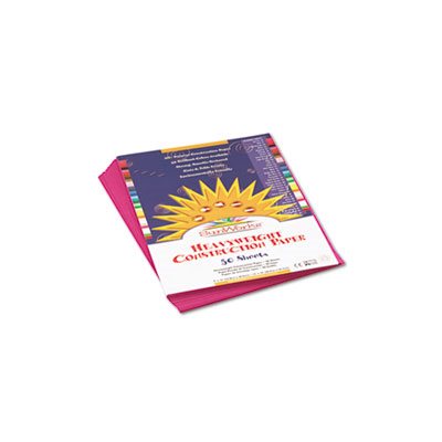 Construction Paper, Sunworks, 58lbs, 9" x 12", Magenta, 50 Sheets / Pack