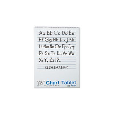 Chart Tablets, RULED, w /  Manuscript Cover, 24" x 32", White, 25 Sheets