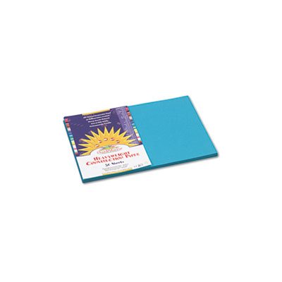 Construction Paper, SUNWORKS, 58lbs, 12" x 18", Turquoise, 50 Sheets / Pack