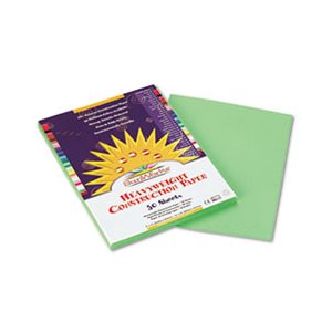 Construction Paper, SUNWORKS, 58lbs, 9": x 12", Light Green, 50 Sheets / Pack