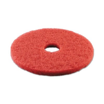 FLOOR PADS, STANDARD BUFFER, 14" DIAMETER, RED, 5 / CARTON