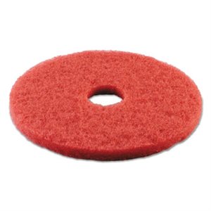 FLOOR PADS, STANDARD BUFFER, 14" DIAMETER, RED, 5 / CARTON